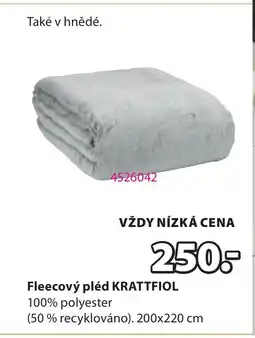 JYSK Fleecový pléd KRATTFIOL nabídka