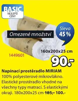 JYSK Napínací prostěradlo MIRIAM nabídka