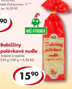 CBA Babiččiny polévkové nudle nabídka