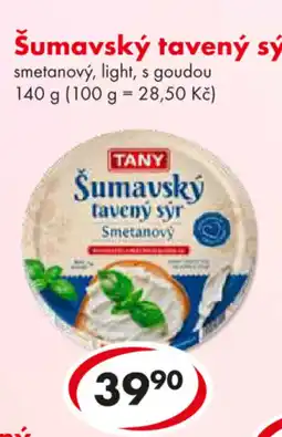 CBA TANY Šumavský tavený sýr nabídka