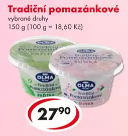 CBA OLMA Tradiční pomazánkové nabídka