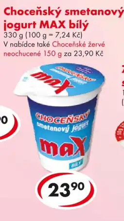 CBA Choceňský smetanový jogurt Max bílý nabídka