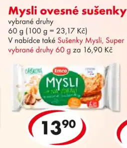 CBA Mysli ovesné sušenky nabídka