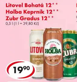 CBA Litovel Bohatá 12* Holba Keprník 12* Zubr Gradus 12* nabídka