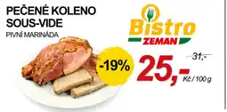 ZEMAN Pečené koleno sous-vide nabídka