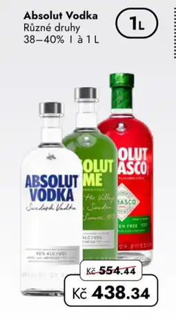TRAVEL FREE Absolut Vodka nabídka