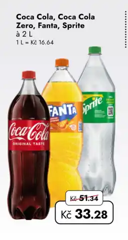 TRAVEL FREE Coca Cola, Coca Cola Zero, Fanta, Sprite nabídka