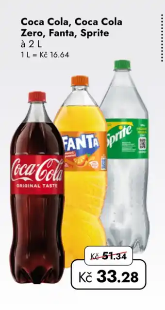 TRAVEL FREE Coca Cola, Coca Cola Zero, Fanta, Sprite nabídka