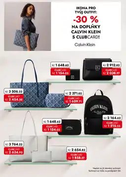 TRAVEL FREE Na doplňky Calvin Klein s clubcard! nabídka