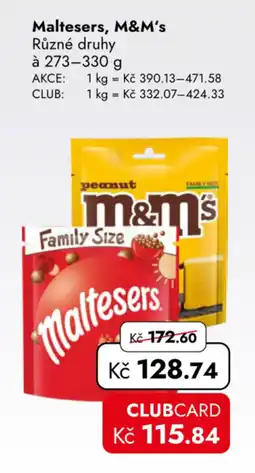 TRAVEL FREE Maltesers, M&M's nabídka