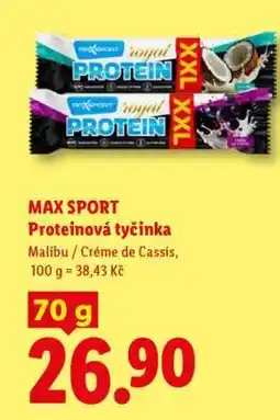 Lidl MAX SPORT Proteinová tyčinka nabídka