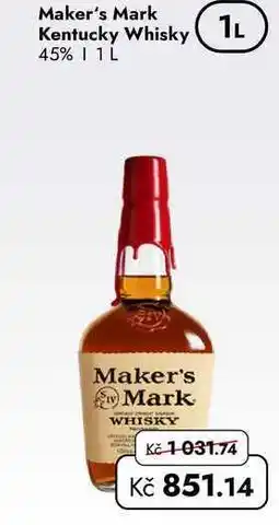 TRAVEL FREE Maker's Mark Kentucky Whisky 1L 45% nabídka