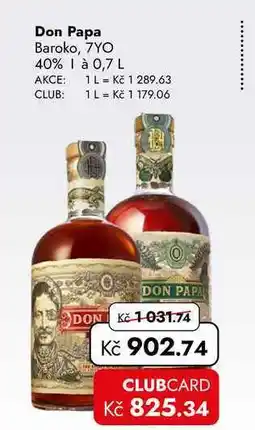 TRAVEL FREE Don Papa Baroko, 7YO 40% 1 à nabídka