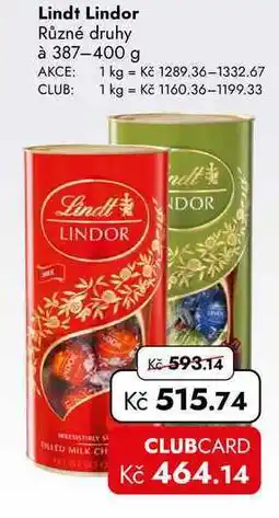 TRAVEL FREE Lindt Lindor Různé druhy à nabídka