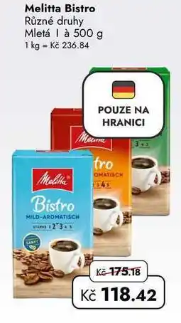 TRAVEL FREE Melitta Bistro Různé druhy Mletá à nabídka