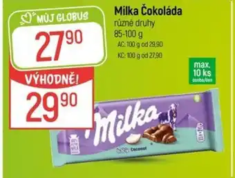 Globus Milka Čokoláda nabídka