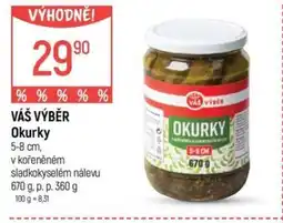 Globus VÁŠ VÝBĚR Okurky nabídka