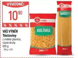 Globus VÁŠ VÝBĚR Těstoviny nabídka