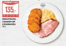 Globus Uzená krkovice s kysaným zelí s bramboráčky nabídka