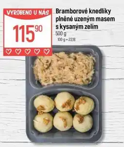 Globus Bramborové knedlíky plněné uzeným masem skysaným zelím nabídka