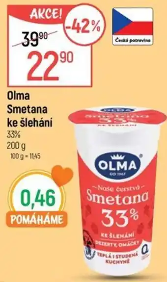Globus Olma Smetana ke šlehání 33% nabídka