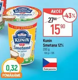 Globus Kunín Smetana 12% nabídka