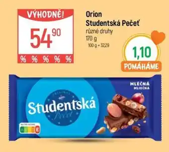 Globus ORION Studentská pečeť nabídka