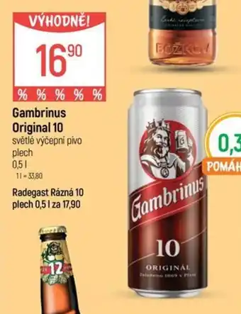 Globus GAMBRINUS Original 10 nabídka
