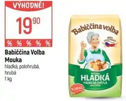 Globus Babiččina Volba Mouka hladká, polohrubá, hrubá nabídka