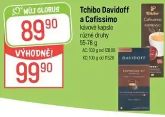 Globus Tchibo Davidoff a Cafissimo kávové kapsle nabídka