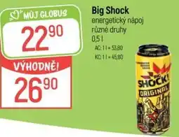 Globus Big Shock energetický nápoj nabídka