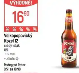 Globus Velkopopovický Kozel 12 světlý ležák nabídka