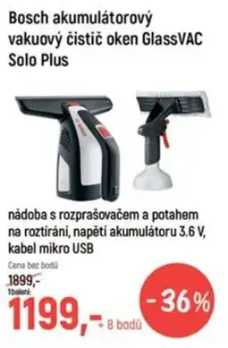 Globus Bosch akumulátorový vakuový čistič oken GlassVAC Solo Plus nabídka