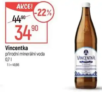 Globus Vincentka přírodní minerální voda nabídka