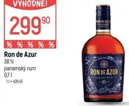 Globus Ron de Azur 38% panamský rum nabídka