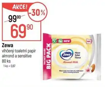 Globus Zewa vlhčený toaletní papír almond a sensitive nabídka