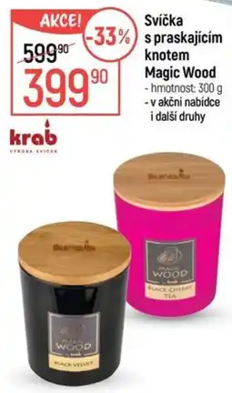 Globus Svíčka s praskajícím knotem Magic Wood nabídka