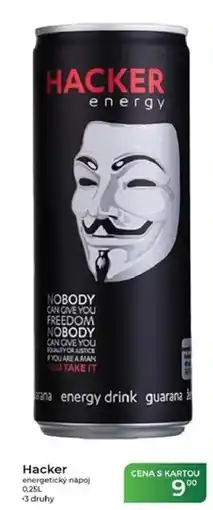 Tamda Foods Hacker energetický nápoj nabídka