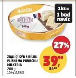 Penny Market Zrající sýr s bílou plísní na povrchu milkeria nabídka