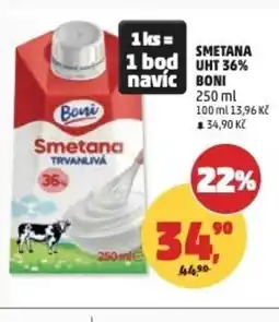 Penny Market Smetana 36% navíc boni nabídka