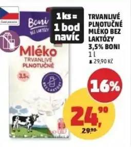 Penny Market Trvanlive plnotučne mléko bez navíc laktózy nabídka