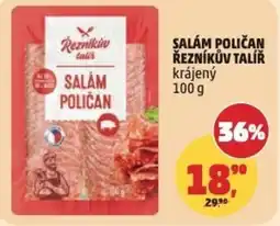 Penny Market Salám poličan řezníkův talíř krájený nabídka