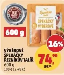 Penny Market Výběrové špekáčky řezníkův talíř nabídka