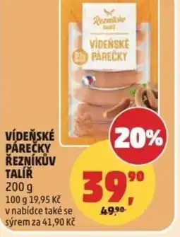 Penny Market Vídeňské párečky řezníkův talíř nabídka