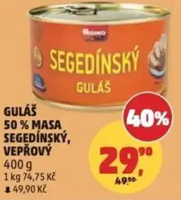 Penny Market Guláš 50% masa segedínský, vepřový nabídka