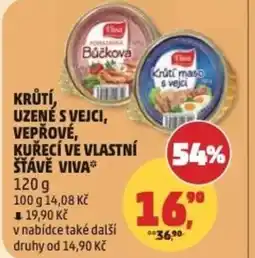 Penny Market Krůtí, uzené s vejci, vepřové, kuřecí ve vlastní šťávě viva nabídka