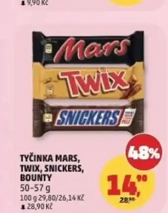 Penny Market Tyčinka mars, twix, snickers, bounty nabídka