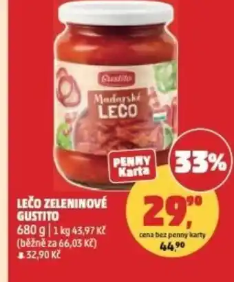 Penny Market LEČO ZELENINOVÉ GUSTITO nabídka