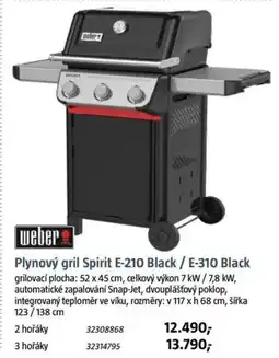 Bauhaus Plynový gril Spirit E-210 Black / E-310 Black nabídka