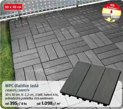 Bauhaus WPC dlaždice šedá nabídka
